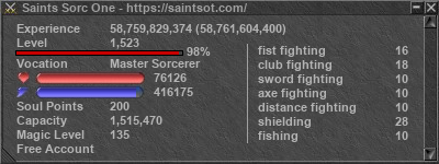 Signature for player Saints Sorc One